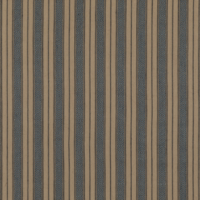 Mulberry Fabric Cowdray Stripe Denim Fabric COTTON - 70%;JUTE - 30% India </p><p>Repeat: H: 3.94, V: 51.22 - My Fabric Connection -