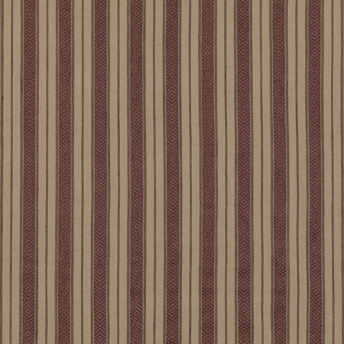 Mulberry Fabric Cowdray Stripe Plum Fabric COTTON - 70%;JUTE - 30% India </p><p>Repeat: H: 3.94, V: 51.22 - My Fabric Connection -