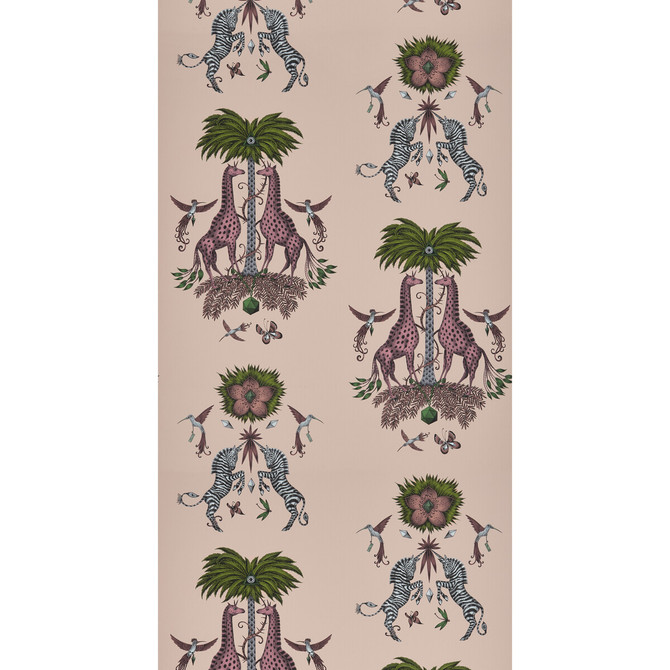 Clarke And Clarke Wallcovering Creatura Pink WILDERIE BY EMMA J SHIPLEY FOR C&C NON WOVEN - 100% United Kingdom Horizontal: 0 and Vertical: 25.24 21 - My Fabric Connection -