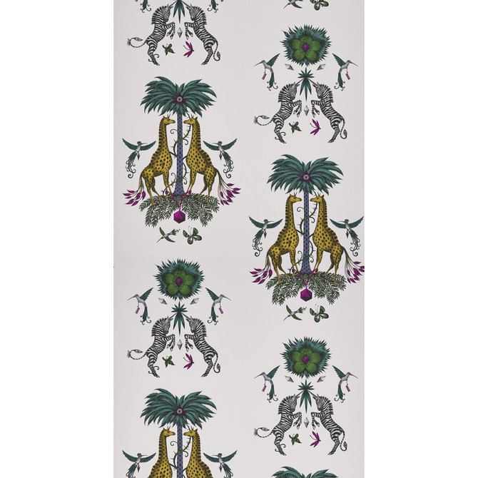 Clarke And Clarke Wallcovering Creatura Yellow Wallcovering NON WOVEN - 100% United Kingdom </p><p>Repeat: H: 0, V: 25.24 21 - My Fabric Connection -