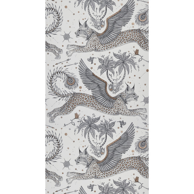 Clarke And Clarke Wallcovering Lynx Nude WILDERIE BY EMMA J SHIPLEY FOR C&C NON WOVEN - 100% United Kingdom Horizontal: 0 and Vertical: 25.24 21 - My Fabric Connection -
