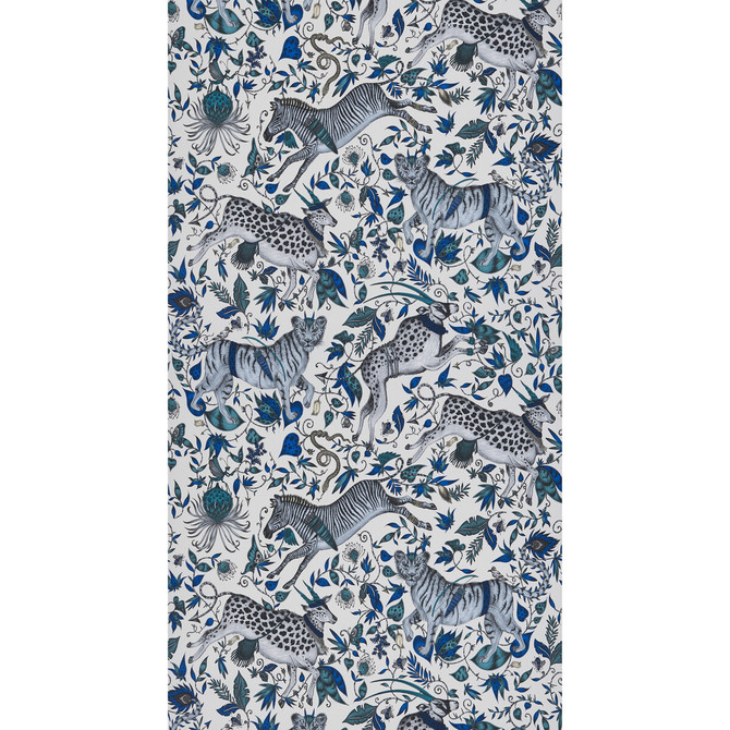 Clarke And Clarke Wallcovering Protea Blue WILDERIE BY EMMA J SHIPLEY FOR C&C NON WOVEN - 100% United Kingdom Horizontal: 0 and Vertical: 20.48 21 - My Fabric Connection -