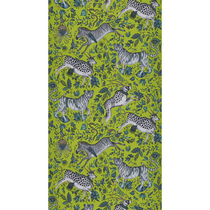 Clarke And Clarke Wallcovering Protea Lime WILDERIE BY EMMA J SHIPLEY FOR C&C NON WOVEN - 100% United Kingdom Horizontal: 0 and Vertical: 20.48 21 - My Fabric Connection -