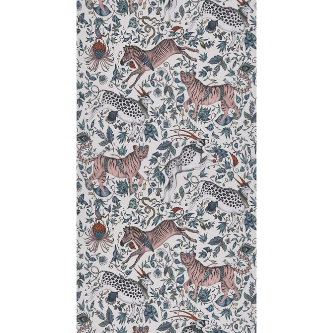 Clarke And Clarke Wallcovering Protea Pink WILDERIE BY EMMA J SHIPLEY FOR C&C NON WOVEN - 100% United Kingdom Horizontal: 0 and Vertical: 20.48 21 - My Fabric Connection -