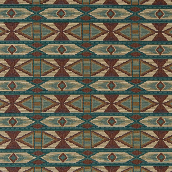 Charlotte Fabric D2010 Teal Southwest 62% Cotton, 38% Polyester Made In USA Exceeds 100,000 Wyzenbeek Rubs (Heavy Duty) </p><p>Repeat: Horizontal: 6" x Vertical: 4" 54 Inches - My Fabric Connection -