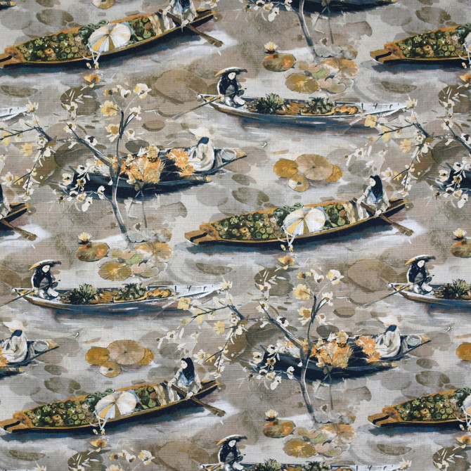 Greenhouse Fabric S3582 Dusk 95% Polyester, 5% Linen China 53,000 double rubs </p><p>Repeat: 28" H, 27" V 58" - My Fabric Connection -