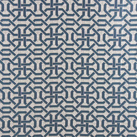 Carole Fabric Wander Around Slate Blue Steel 69% Polyester, 31% Cotton Turkey 6 3/8" V, 7" H 59" - My Fabric Connection -