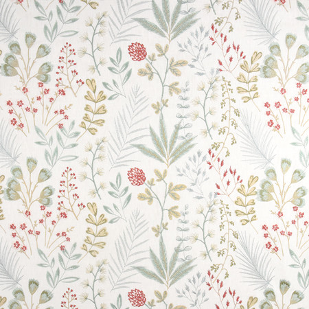 Carole Fabric Field Of Sprigs Spa From The Heart 58% Cotton, 42% Polyester India 3,000 Wyzenbeek Double Rubs </p><p>Repeat: 12 3/4" V, 26" H 51.75" - My Fabric Connection -