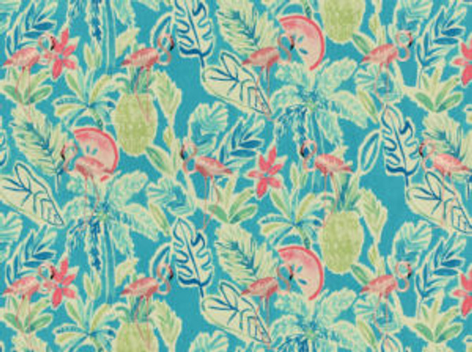 Norbar Fabric Palazzo Cotton Candy 753 PRISM BLUES 100% POLYESTER INDIA 14 3/4"V 28"H 59 - My Fabric Connection -