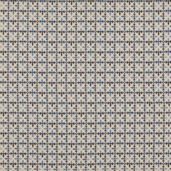 Brunschwig & Fils Fabric Porthos Indigo Fabric COTTON - 95%;POLYESTER - 5% France MEDIUM </p><p>Repeat: H: 14.775, V: 5.122 57.13 - My Fabric Connection -