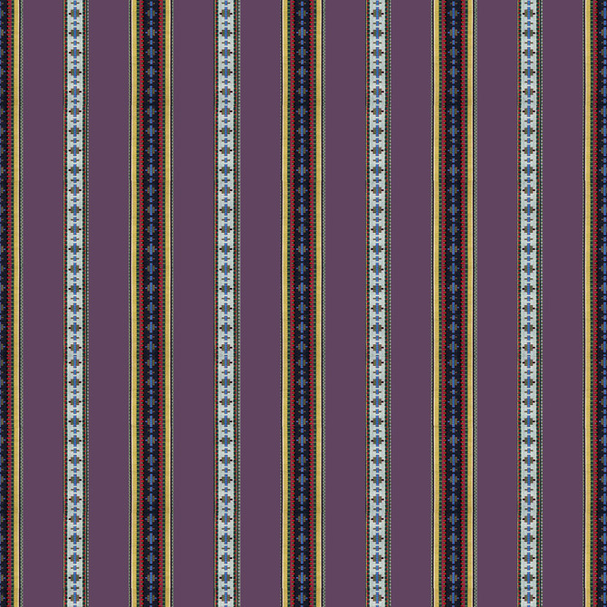 Brunschwig & Fils Fabric Rayure Broderie Aubergine Fabric COTTON - 100% France HEAVY </p><p>Repeat: H: 13.78, V: 1.77 51.18 - My Fabric Connection -