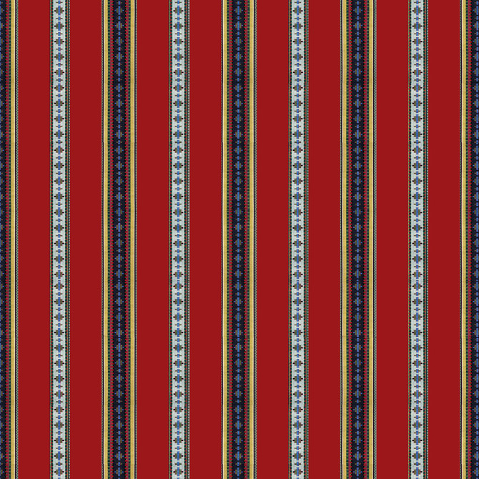 Brunschwig & Fils Fabric Rayure Broderie Red Fabric COTTON - 100% France HEAVY </p><p>Repeat: H: 13.78, V: 1.77 51.18 - My Fabric Connection -