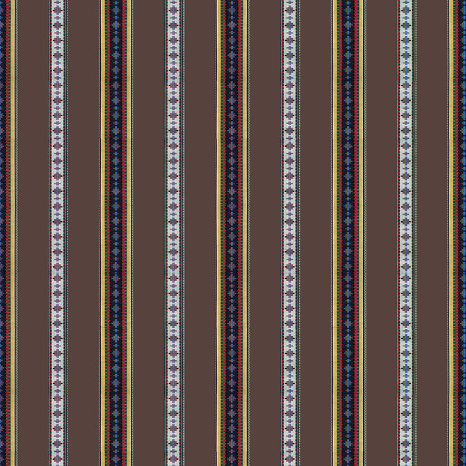 Brunschwig & Fils Fabric Rayure Broderie Brun Fabric COTTON - 100% France HEAVY </p><p>Repeat: H: 13.78, V: 1.77 51.18 - My Fabric Connection -