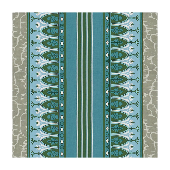 Brunschwig & Fils Fabric Lola Montez Bleu/Grey Fabric COTTON - 100% France </p><p>Repeat: H: 18.11, V: 1.57 51.18 - My Fabric Connection -