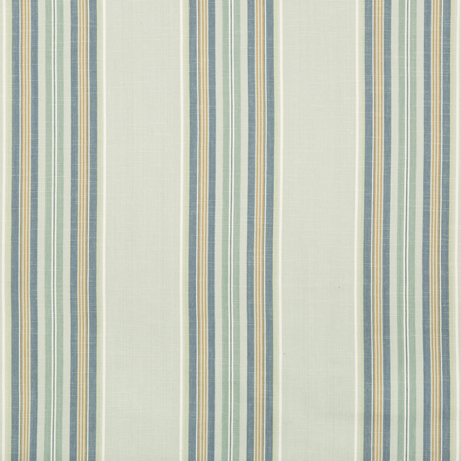 Brunschwig & Fils Fabric Verdon Stripe Sea/Blue Fabric COTTON - 100% India </p><p>Repeat: H: 7.5, V: 0 53 - My Fabric Connection -