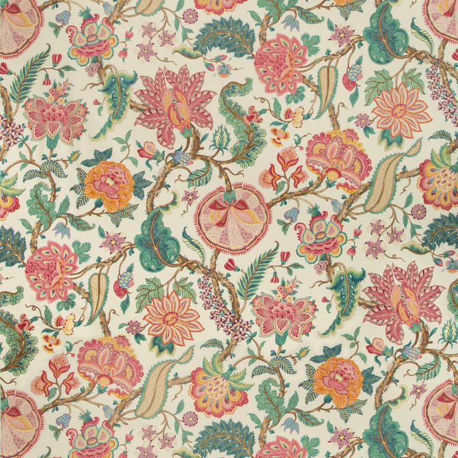 Brunschwig & Fils Fabric Saranda Print Jewel Fabric COTTON - 100% United Kingdom MEDIUM </p><p>Repeat: H: 27, V: 47 54 - My Fabric Connection -