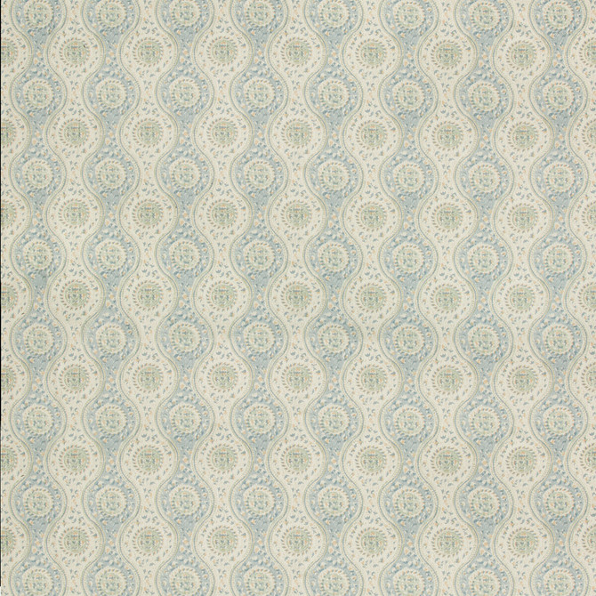 Brunschwig & Fils Fabric Nadari Print Sky/Aqua Fabric COTTON - 90%;LINEN - 10% United Kingdom </p><p>Repeat: H: 6.75, V: 7.48 54 - My Fabric Connection -