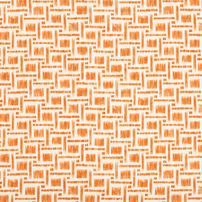 Brunschwig & Fils Fabric Mira Print Orange Fabric COTTON - 52%;LINEN - 48% Italy MEDIUM </p><p>Repeat: H: 10.7, V: 7.1 54 - My Fabric Connection -