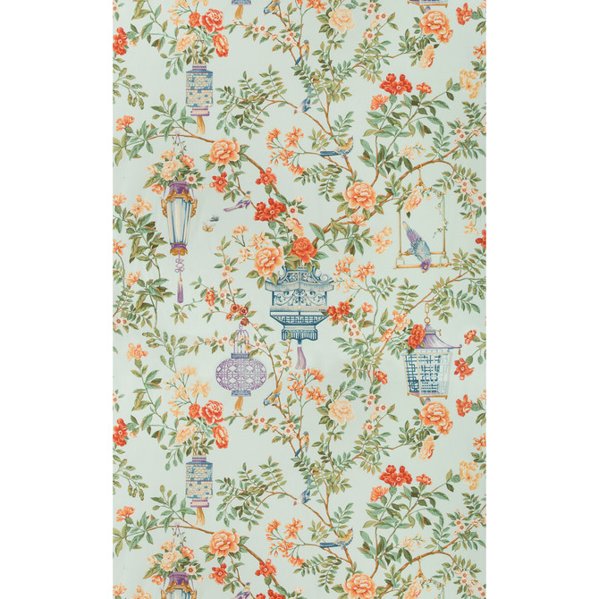 Brunschwig & Fils Fabric Jardin Fleuri Print Opal Fabric COTTON - 100% Italy MEDIUM </p><p>Repeat: H: 53.54, V: 56.69 53.54 - My Fabric Connection -