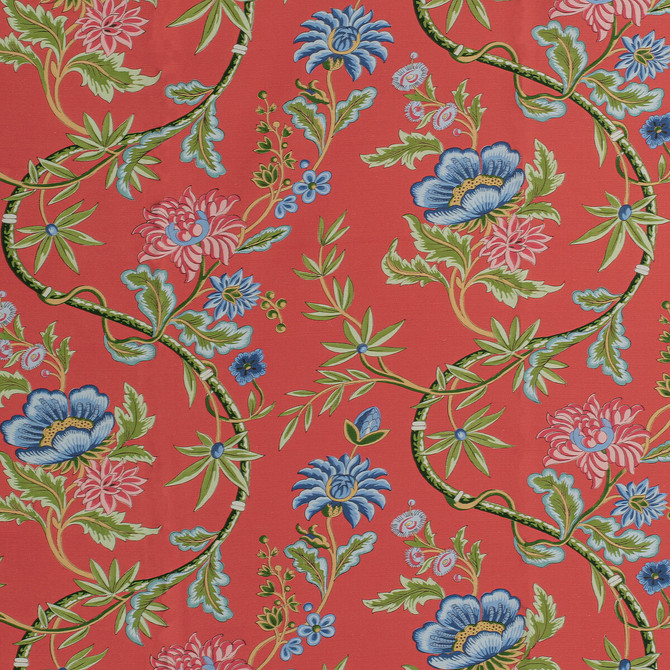 Brunschwig & Fils Fabric Veronique Print Red Fabric LINEN - 67%;COTTON - 33% France </p><p>Repeat: H: 35.9, V: 19.5 54.33 - My Fabric Connection -