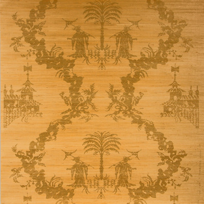 Brunschwig & Fils Wallcovering Chiri On Jute & Cotton Gold On Natural Wallcovering JUTE - 85%;COTTON - 15% United States </p><p>Repeat: H: , V: 23.125 34 - My Fabric Connection -