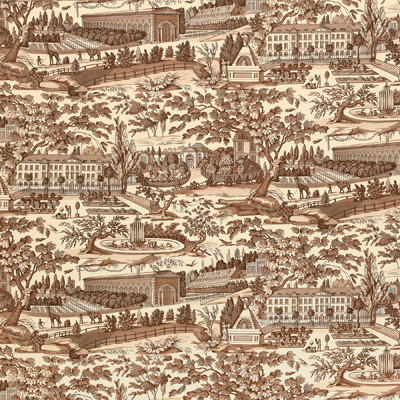 Brunschwig & Fils Wallcovering Zarafa Sepia Wallcovering PAPER - 100% United States </p><p>Repeat: H: , V: 30.75 29 - My Fabric Connection -