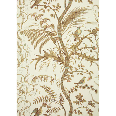Brunschwig & Fils Wallcovering Bird And Thistle Beige Wallcovering PAPER - 100% United States </p><p>Repeat: H: 27, V: 36 27 - My Fabric Connection -