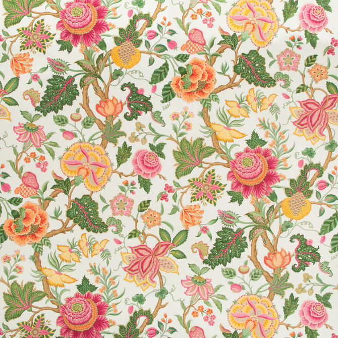 Brunschwig & Fils Fabric Nizam Cotton Print Jewel Fabric COTTON - 100% France HEAVY </p><p>Repeat: H: 54, V: 23.7 53.5 - My Fabric Connection -