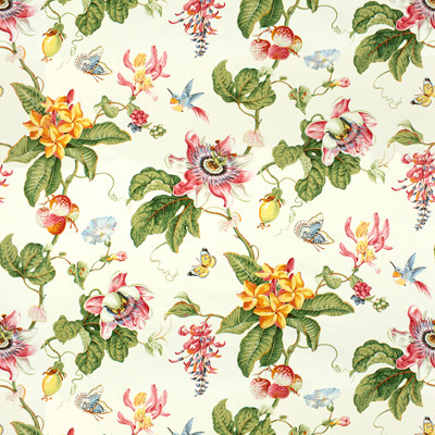 Brunschwig & Fils Fabric Parfum D Ete Cotton Print White Fabric COTTON - 100% Italy </p><p>Repeat: H: 54, V: 41 56 - My Fabric Connection -
