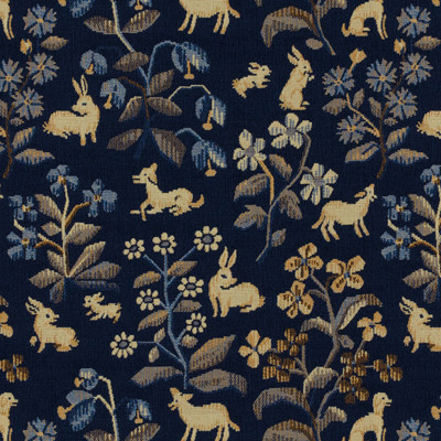 Brunschwig & Fils Fabric Perceval Woven Tapestry Blue Fabric COTTON - 38%;ACRYLIC - 35%;VISCOSE - 27% France </p><p>Repeat: H: 12.75, V: 15.5 51 - My Fabric Connection -