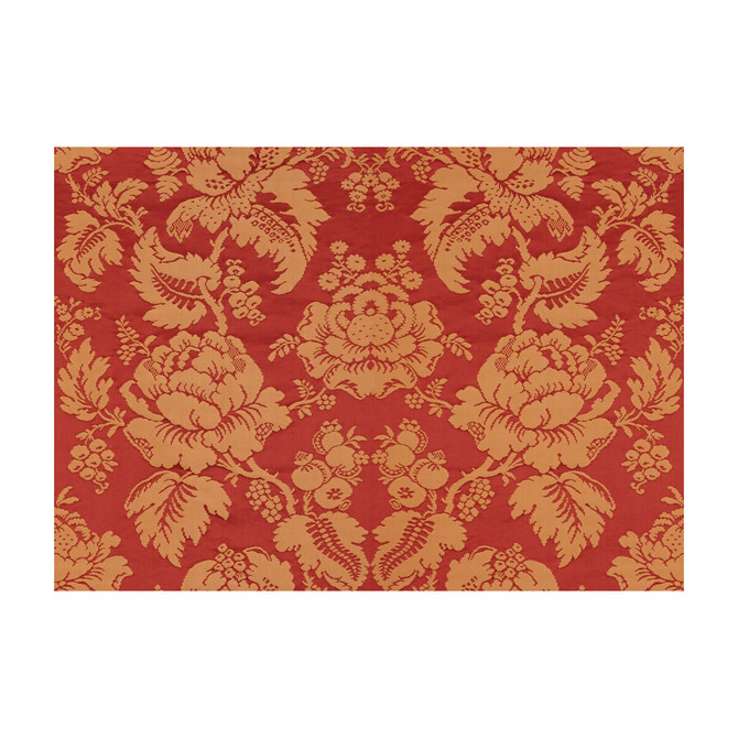 Brunschwig & Fils Fabric Moulins Damask Rouge/Ivoire Fabric COTTON - 72%;SILK - 28% France </p><p>Repeat: H: 25.5, V: 18 48 - My Fabric Connection -