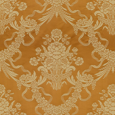 Brunschwig & Fils Fabric Charlieu Lampas Cognac/Ivoire Fabric COTTON - 73%;SILK - 27% France </p><p>Repeat: H: 48, V: 24.25 48 - My Fabric Connection -