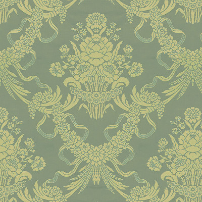 Brunschwig & Fils Fabric Charlieu Lampas Bleu/Ivoire Fabric COTTON - 73%;SILK - 27% France </p><p>Repeat: H: 48, V: 24.25 48 - My Fabric Connection -