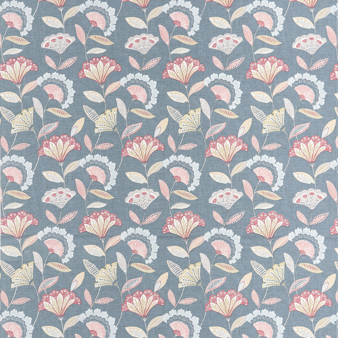 Clarke And Clarke Fabric Bohemia Midnight Fabric COTTON - 100% Turkey HEAVY </p><p>Repeat: H: 13.5, V: 25.2 54 - My Fabric Connection -