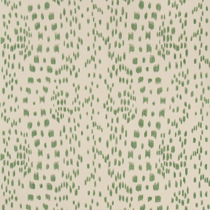 Brunschwig & Fils Wallcovering Les Touches Green Wallcovering PAPER - 100% United States </p><p>Repeat: H: 24, V: 27 24 - My Fabric Connection -