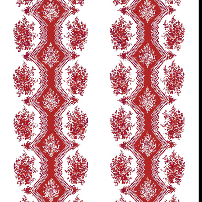 Brunschwig & Fils Wallcovering Coppelia Red Wallcovering CELLULOSE - 72%;POLYESTER - 28% France </p><p>Repeat: H: 24.41, V: 11 47.24 - My Fabric Connection -