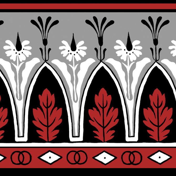 Brunschwig & Fils Wallcovering Lola Montez Bdr Red Wallcovering CELLULOSE - 72%;POLYESTER - 28% France </p><p>Repeat: H: 4.87, V: 4.87 4.87 - My Fabric Connection -