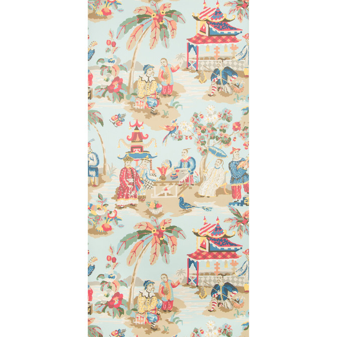 Brunschwig & Fils Wallcovering Xian Sky Wallcovering CELLULOSE - 45%;BINDER - 20%;MINERAL FILLERS - 20%;POLYESTER - 15% United Kingdom </p><p>Repeat: H: 27.5, V: 36.8 27.5 - My Fabric Connection -