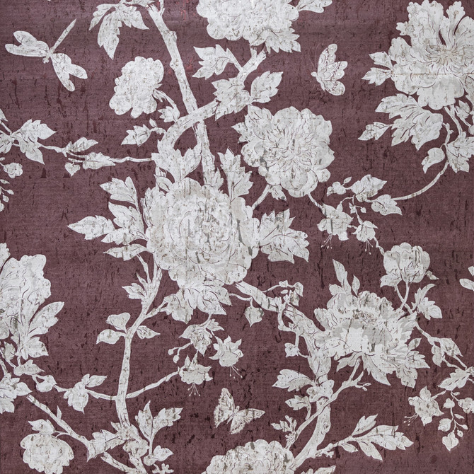 Brunschwig & Fils Wallcovering Les Pivoines Wine Wallcovering CORK - 50%;NON WOVEN - 50% United Kingdom </p><p>Repeat: H: 33.46, V: 35 35 - My Fabric Connection -