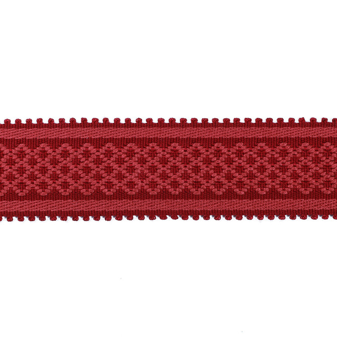 Brunschwig & Fils Trim Bastille Braid Red Trim ACETATE - 100% China </p><p>Repeat: H: 0.66, V: 0 1.77 - My Fabric Connection -
