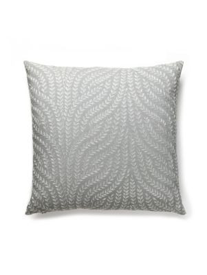 Scalamandre Pillows Willow Vine Embroidery Pillow 22 X 22 - French Grey SCWILLPILL0005 BOTANICA 80% LINEN 20% VISCOSE U.S.A. LIGHT DUTY Horizontal: 15.75" and Vertical: 8" 0 - My Fabric Connection -