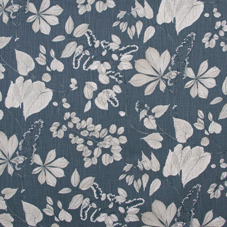 Carole Fabric Belong Together Navy Bluebird 100% Cotton-SSR Printed & Finished in USA Passes 15,000 Double Rubs Wyzenbeek Horizontal: 27" D and Vertical: 27" V 54" - My Fabric Connection -