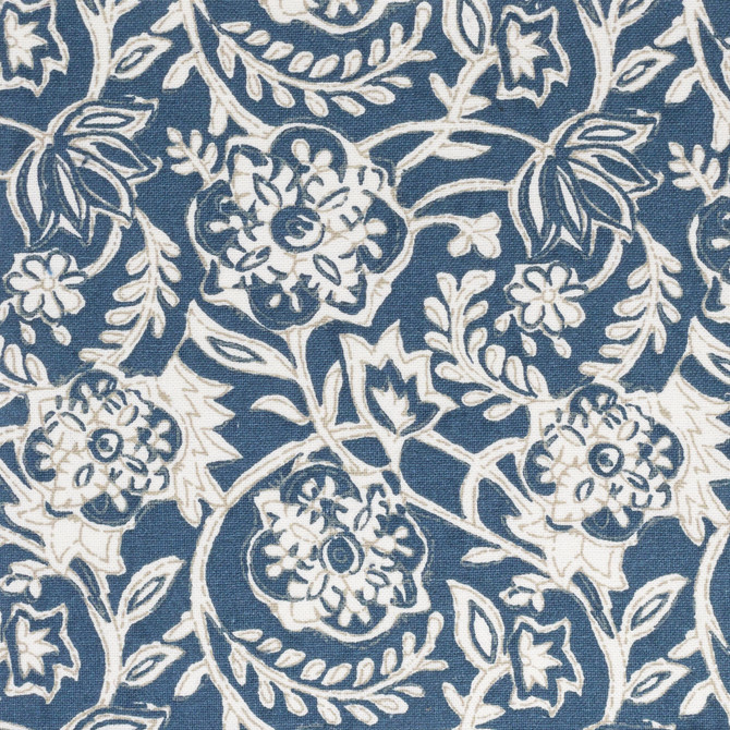 Stout Fabric Dabster 3 Dresden RAINBOW LIBRARY DENIM/INDIGO 100%COT INDIA Horizontal: 4.500 and Vertical: 5.500 56 in - My Fabric Connection -