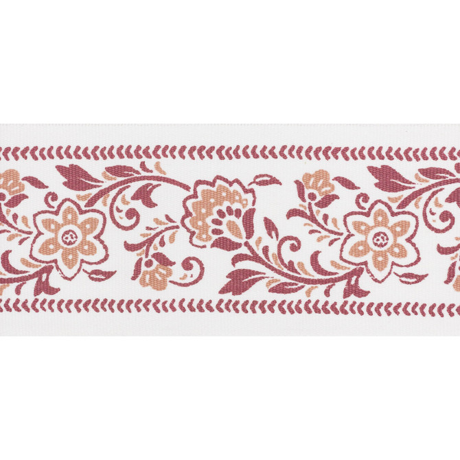 Stout Trim Buford Tape 5 Rouge NATURAL BEAUTY TRIM 100%COT INDIA FLAME RETARDANT-U.F.A.C. CLASS 1 CATB 117-2013 Horizontal: 4.000 and Vertical: 5.750 4 in - My Fabric Connection -