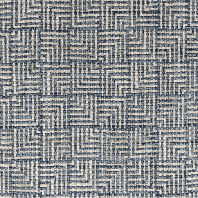 Stout Fabric Theme 1 Blue LIVING IS EASY BREEZE/SKY 100%POL INDIA Horizontal: 1.625 and Vertical: 1.750 54 in - My Fabric Connection -