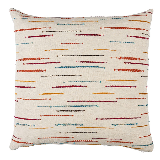 Schumacher Pillow Leland Stripe 18" Multi Pillow World View Ii 40% Viscose, 25% Cotton 18 - My Fabric Connection -