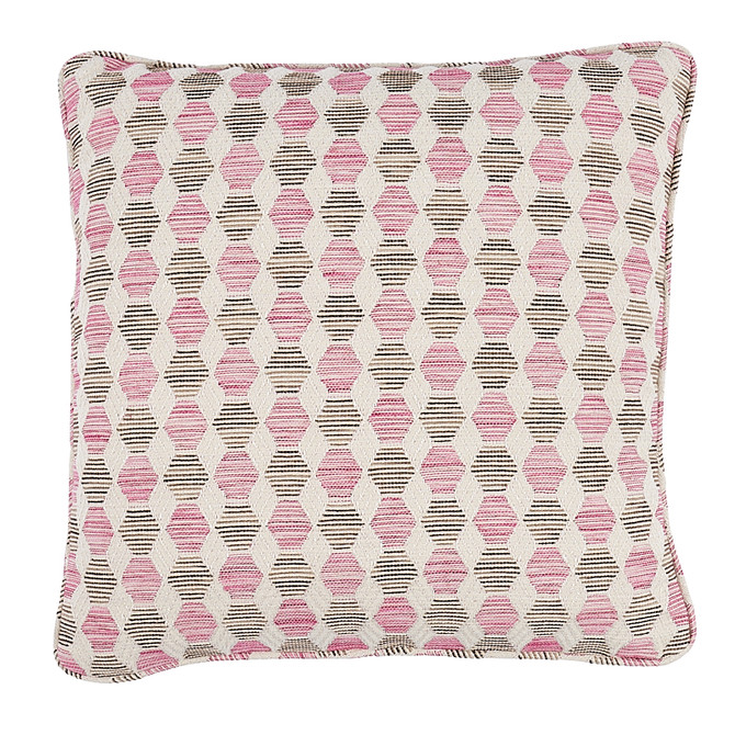 Schumacher Pillow Coquina 20" Pink Pillow Natura 55% Viscose, 19% Linen 20 - My Fabric Connection -