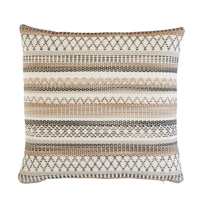 Schumacher Pillow Fremont I/O 22" Neutral Pillow Indoor/Outdoor Prints & Wovens V 58% Polypropylene, 32% Polyester 22 - My Fabric Connection -