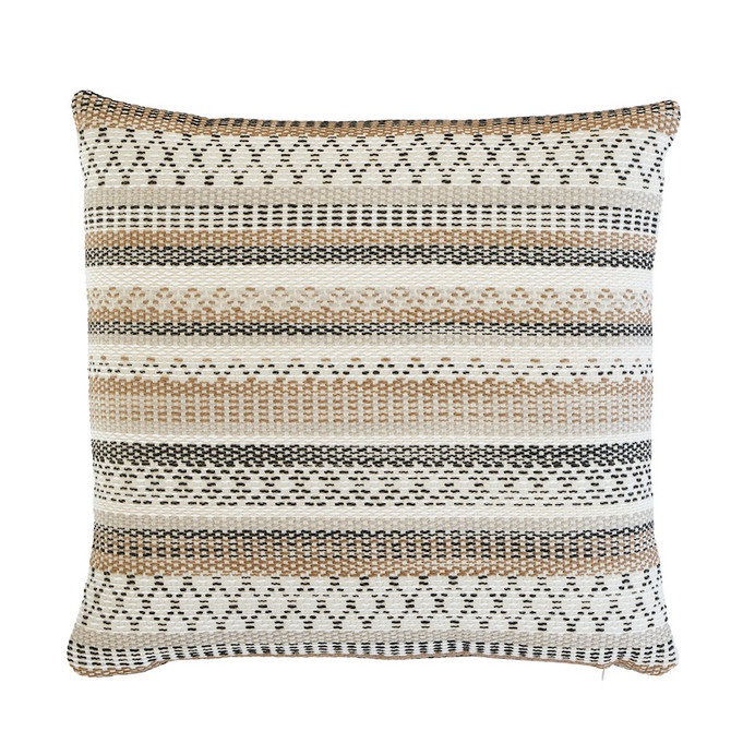 Schumacher Pillow Fremont I/O 20" Neutral Pillow Indoor/Outdoor Prints & Wovens V 58% Polypropylene, 32% Polyester 20 - My Fabric Connection -