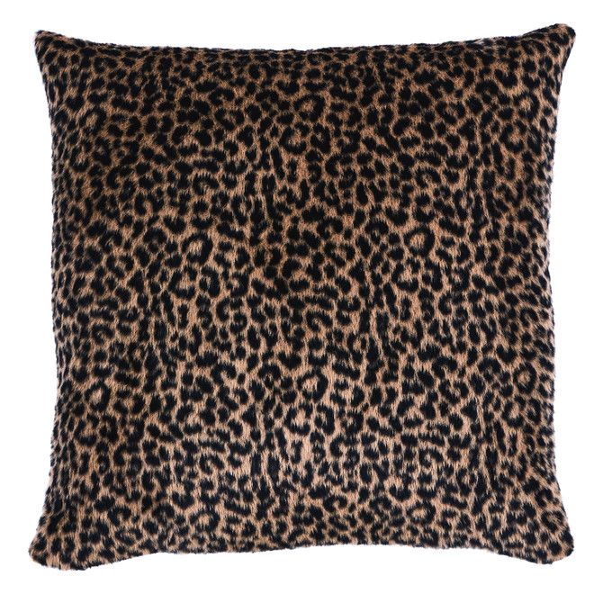 Schumacher Pillow Lilya Leopard 20" Natural Pillow RIVE GAUCHE 50% Linen, 35% Alpaca 20 - My Fabric Connection -